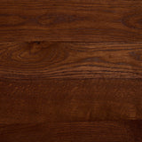Cocoa-finished oak, organic carving and cylinder legs fuse for  a primitive look, while wood's varying grain colors add unique character to each piece.Collection: Aide Amethyst Home provides interior design, new home construction design consulting, vintage area rugs, and lighting in the Omaha metro area.