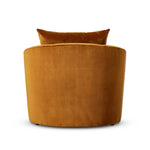 Featuring Farrah Ingram Ochre Chaise Lounge by Four Hands at Amethyst Home. Velvety, burnt orange polyester covers this sculpted pill shape lounger, with a single pillow for added comfort.Overall Dimensions: 39.00"w x 58.50"d x 33.50"hWeight : 81.57 lbsMaterials: 100% Polyester, Pine Plywood, Solid Pine. Amethyst Home provides interior design, new home construction design consulting, vintage area rugs, and lighting in the Portland metro area.