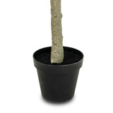 High-quality construction crafts the branches and disc-shaped leaves of this faux eucalyptus tree, for a realistic look that's designed for easy living. Ships in a black plastic liner pot. For indoor use only Amethyst Home provides interior design, new home construction design consulting, vintage area rugs, and lighting in the Austin metro area.