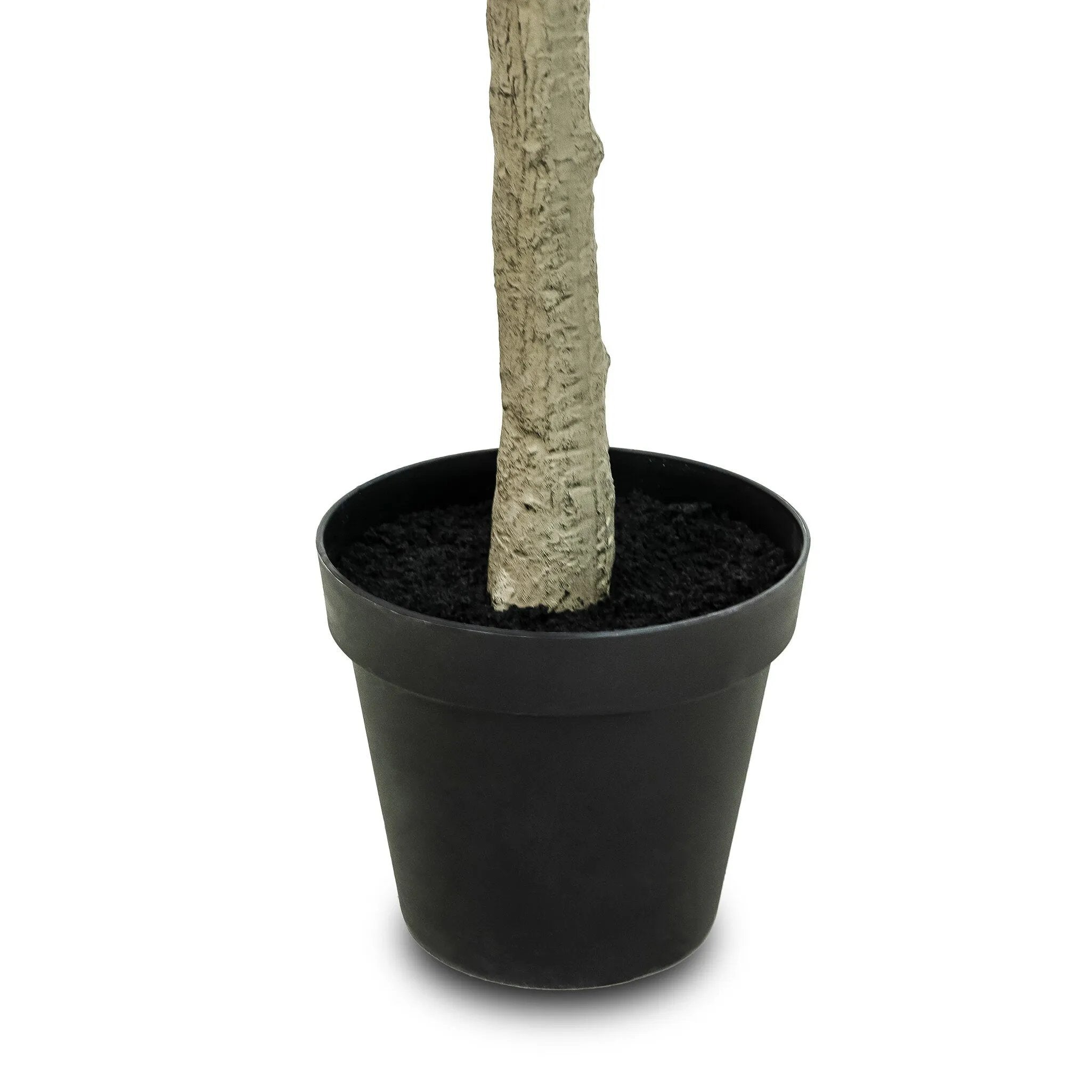 High-quality construction crafts the branches and disc-shaped leaves of this faux eucalyptus tree, for a realistic look that's designed for easy living. Ships in a black plastic liner pot. For indoor use only Amethyst Home provides interior design, new home construction design consulting, vintage area rugs, and lighting in the Austin metro area.