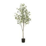 High-quality construction crafts the branches and disc-shaped leaves of this faux eucalyptus tree, for a realistic look that's designed for easy living. Ships in a black plastic liner pot. For indoor use only Amethyst Home provides interior design, new home construction design consulting, vintage area rugs, and lighting in the Nashville metro area.