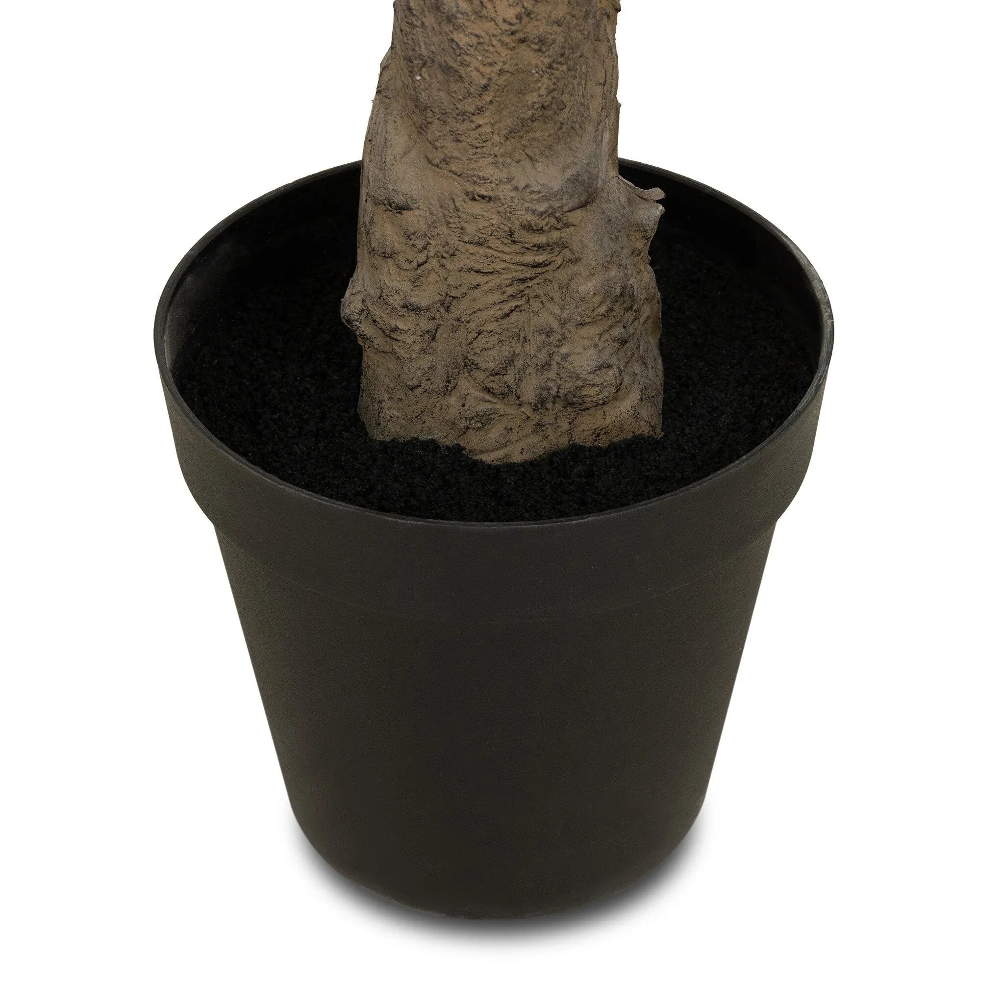 Dense foliage and high-quality construction shape the branches and leaves of this faux fruitless olive tree, for a realistic look that's designed for easy living. Ships in a black plastic liner pot. For indoor use only Amethyst Home provides interior design, new home construction design consulting, vintage area rugs, and lighting in the Calabasas metro area.