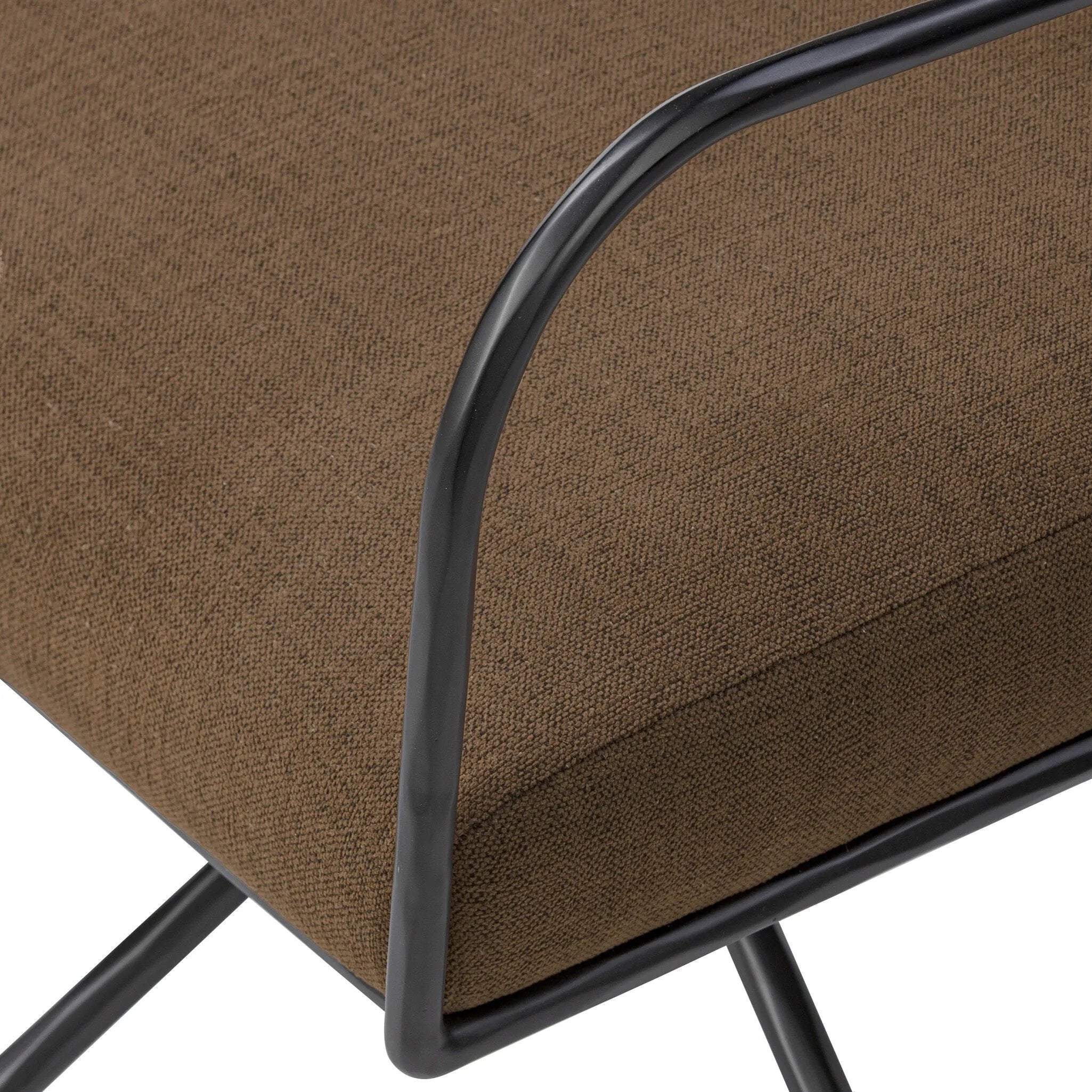 A dramatically slim frame of black hammered iron supports comfortable swivel seating upholstered in specialized performance fabric. Soft, easy to clean and free of PFAS, Crypton® performance fabric is specially engineered for protection against stains, moisture and odor Amethyst Home provides interior design, new home construction design consulting, vintage area rugs, and lighting in the Calabasas metro area.