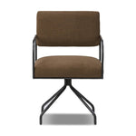 A dramatically slim frame of black hammered iron supports comfortable swivel seating upholstered in specialized performance fabric. Soft, easy to clean and free of PFAS, Crypton® performance fabric is specially engineered for protection against stains, moisture and odor Amethyst Home provides interior design, new home construction design consulting, vintage area rugs, and lighting in the Laguna Beach metro area.