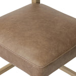 Featuring Ferris Palermo Cigar Bar + Counter Stool by Four Hands at Amethyst Home. Perfectly sized for the counter, black-finished parawood frames squared seating of high-performance fabric, with black top-grain leather backing. Performance fabrics are specially created to withstand spills, stains, high traffic and wear, ensuring long-term comfort and unmatched. Amethyst Home provides interior design, new home construction design consulting, vintage area rugs, and lighting in the Omaha metro area.