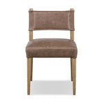 Featuring Ferris Palermo Cigar Dining Chair by Four Hands at Amethyst Home. Mixed materials at their finest. Brown parawood forms a slight, simple frame for squared seating of neutral performance-grade upholstery. Charcoal top-grain leather backing takes this modern-minded dining chair to the next level.Overall Dimensions: 20.00"w x 22.00"d x 32.00"hWeight. Amethyst Home provides interior design, new home construction design consulting, vintage area rugs, and lighting in the Alpharetta metro area.