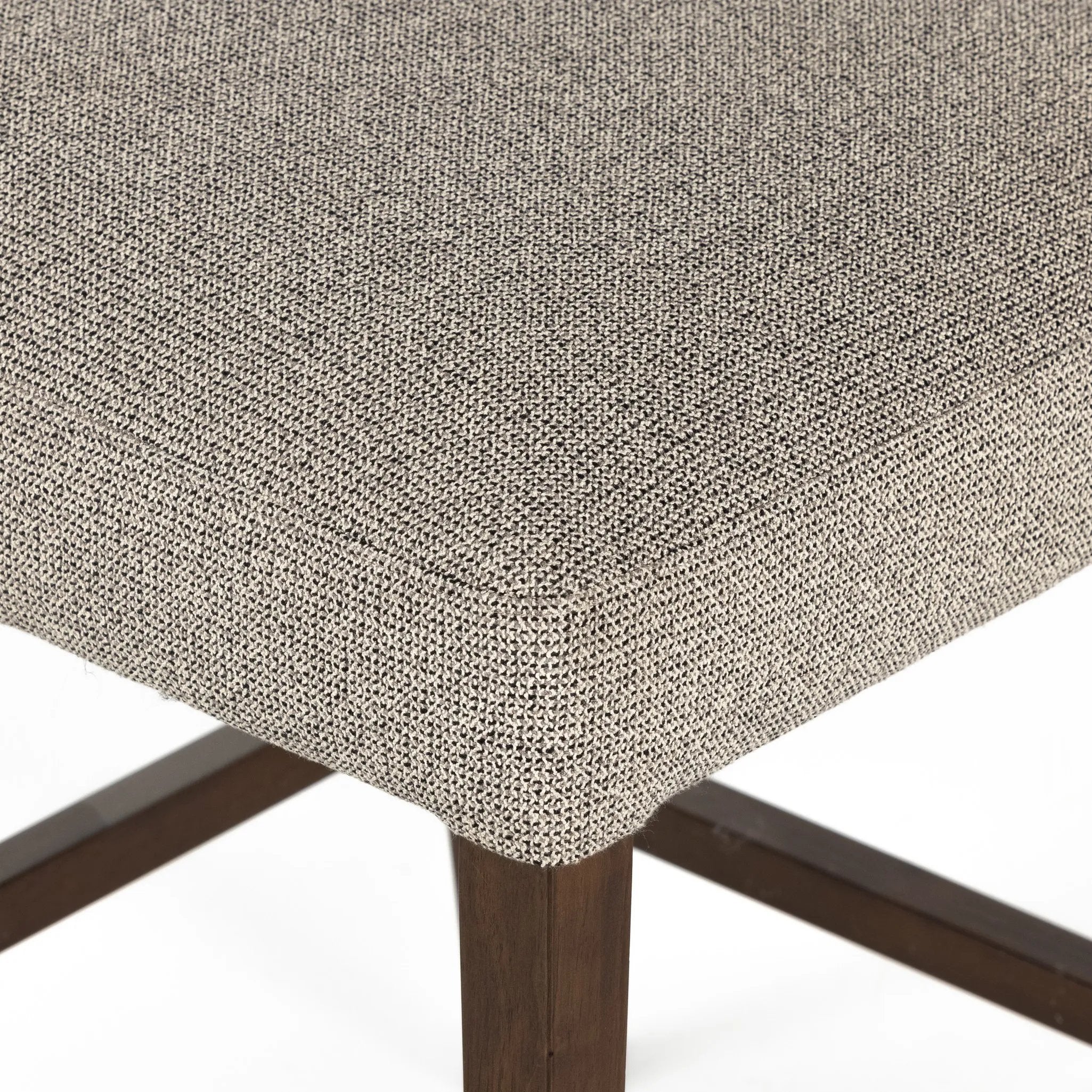 Featuring Ferris Tulsa Ink Bar + Counter Stool by Four Hands at Amethyst Home. Perfectly sized for the counter, dark-finished parawood frames squared seating of high-performance fabric, with top-grain leather backing. Performance fabrics are specially created to withstand spills, stains, high traffic and wear, ensuring long-term comfort and unmatched durabi. Amethyst Home provides interior design, new home construction design consulting, vintage area rugs, and lighting in the Park City metro area.