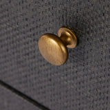 Featuring Fiona Black Raffia Nightstand by Four Hands at Amethyst Home. Woven black raffia offers a texture-driven take on bedside storage. Antique brass-finished iron hardware adorns dual drawers supported by a solid mahogany base.Overall Dimensions: 30.00"w x 17.00"d x 26.50"hWeight : 59.74 lbsMaterials: Sugar Palm, Solid Mahogany, Iron. Amethyst Home provides interior design, new home construction design consulting, vintage area rugs, and lighting in the Omaha metro area.