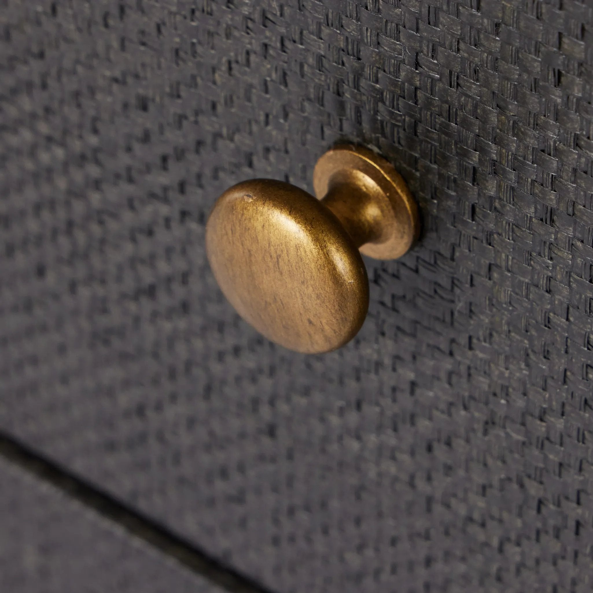 Featuring Fiona Black Raffia Nightstand by Four Hands at Amethyst Home. Woven black raffia offers a texture-driven take on bedside storage. Antique brass-finished iron hardware adorns dual drawers supported by a solid mahogany base.Overall Dimensions: 30.00"w x 17.00"d x 26.50"hWeight : 59.74 lbsMaterials: Sugar Palm, Solid Mahogany, Iron. Amethyst Home provides interior design, new home construction design consulting, vintage area rugs, and lighting in the Omaha metro area.