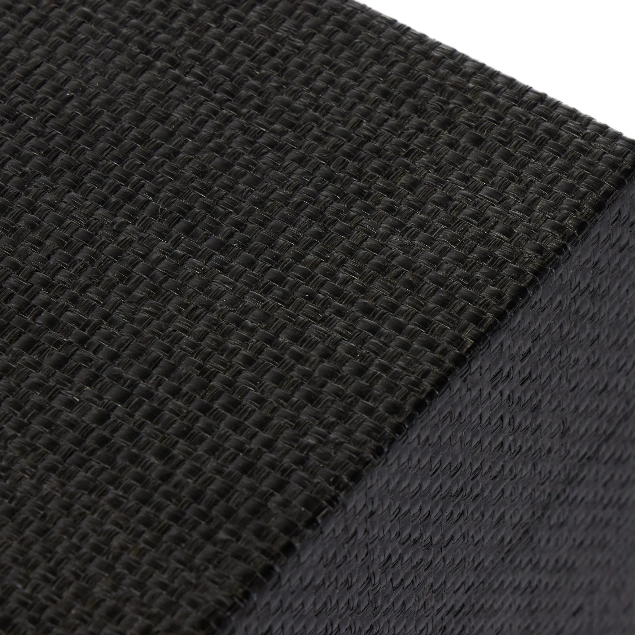 Featuring Fiona Black Raffia Nightstand by Four Hands at Amethyst Home. Woven black raffia offers a texture-driven take on bedside storage. Antique brass-finished iron hardware adorns dual drawers supported by a solid mahogany base.Overall Dimensions: 30.00"w x 17.00"d x 26.50"hWeight : 59.74 lbsMaterials: Sugar Palm, Solid Mahogany, Iron. Amethyst Home provides interior design, new home construction design consulting, vintage area rugs, and lighting in the Seattle metro area.