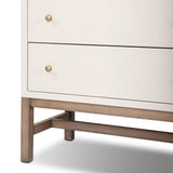 Featuring Fiona Ivory Painted Raffia 6 Drawer Dresser by Four Hands at Amethyst Home. Indulge in luxury with the Fiona Ivory Painted Raffia 6 Drawer Dresser. This elegant dresser boasts a sophisticated ivory painted finish and hand-woven raffia drawers. With six spacious drawers, it offers ample storage space while adding a touch of exclusivity to any bed. Amethyst Home provides interior design, new home construction design consulting, vintage area rugs, and lighting in the Los Angeles metro area.