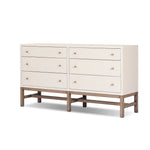Featuring Fiona Ivory Painted Raffia 6 Drawer Dresser by Four Hands at Amethyst Home. Indulge in luxury with the Fiona Ivory Painted Raffia 6 Drawer Dresser. This elegant dresser boasts a sophisticated ivory painted finish and hand-woven raffia drawers. With six spacious drawers, it offers ample storage space while adding a touch of exclusivity to any bedroo. Amethyst Home provides interior design, new home construction design consulting, vintage area rugs, and lighting in the Portland metro area.