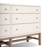 Featuring Fiona Ivory Painted Raffia 6 Drawer Dresser by Four Hands at Amethyst Home. Indulge in luxury with the Fiona Ivory Painted Raffia 6 Drawer Dresser. This elegant dresser boasts a sophisticated ivory painted finish and hand-woven raffia drawers. With six spacious drawers, it offers ample storage space while adding a touch of exclusivity to any . Amethyst Home provides interior design, new home construction design consulting, vintage area rugs, and lighting in the Salt Lake City metro area.