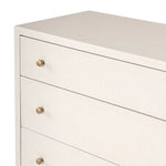 Featuring Fiona Ivory Painted Raffia 6 Drawer Dresser by Four Hands at Amethyst Home. Indulge in luxury with the Fiona Ivory Painted Raffia 6 Drawer Dresser. This elegant dresser boasts a sophisticated ivory painted finish and hand-woven raffia drawers. With six spacious drawers, it offers ample storage space while adding a touch of exclusivity to any bedroom. Amethyst Home provides interior design, new home construction design consulting, vintage area rugs, and lighting in the Seattle metro area.