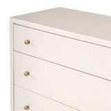 Featuring Fiona Ivory Painted Raffia 6 Drawer Dresser by Four Hands at Amethyst Home. Indulge in luxury with the Fiona Ivory Painted Raffia 6 Drawer Dresser. This elegant dresser boasts a sophisticated ivory painted finish and hand-woven raffia drawers. With six spacious drawers, it offers ample storage space while adding a touch of exclusivity to any bedroom. Amethyst Home provides interior design, new home construction design consulting, vintage area rugs, and lighting in the Seattle metro area.