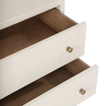 Featuring Fiona Ivory Painted Raffia Nightstand by Four Hands at Amethyst Home. Transform your bedroom into a luxurious oasis with the Fiona Ivory Painted Raffia Nightstand. Crafted with premium materials, this sophisticated nightstand exudes elegance and exclusivity. Its ivory painted raffia finish adds a touch of texture, making it a stunning addition t. Amethyst Home provides interior design, new home construction design consulting, vintage area rugs, and lighting in the Los Angeles metro area.