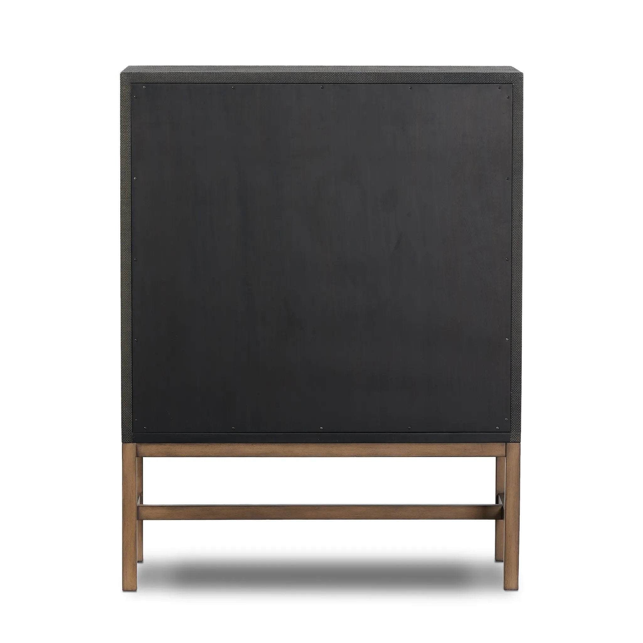 Featuring Fiona Russet Mahogany Bar Cabinet by Four Hands at Amethyst Home. Woven black raffia places a texture-driven twist on cabinetry. Simple hardware finished in an antique brass, all supported by an open, airy base of solid mahogany.Overall Dimensions: 40.00"w x 18.00"d x 52.00"hWeight : 157.63 lbsMaterials: Solid Mahogany, Iron, Sugar Palm. Amethyst Home provides interior design, new home construction design consulting, vintage area rugs, and lighting in the Alpharetta metro area.