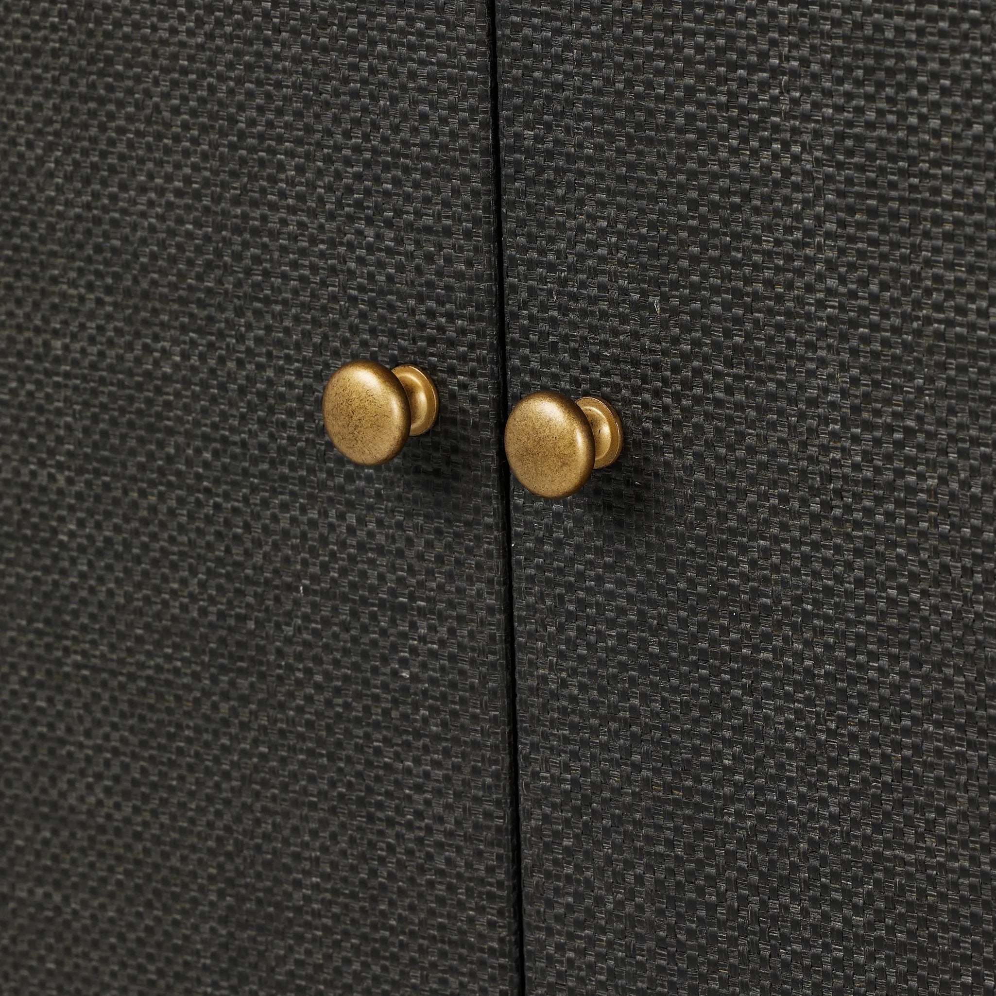 Featuring Fiona Russet Mahogany Bar Cabinet by Four Hands at Amethyst Home. Woven black raffia places a texture-driven twist on cabinetry. Simple hardware finished in an antique brass, all supported by an open, airy base of solid mahogany.Overall Dimensions: 40.00"w x 18.00"d x 52.00"hWeight : 157.63 lbsMaterials: Solid Mahogany, Iron, Sugar Palm. Amethyst Home provides interior design, new home construction design consulting, vintage area rugs, and lighting in the Austin metro area.