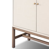 Featuring Fiona Russet Mahogany Bar Cabinet by Four Hands at Amethyst Home. Overall Dimensions: 40.00"w x 18.00"d x 52.00"hWeight : 157.63 lbsMaterials: Solid Mahogany, Iron, Sugar Palm. Amethyst Home provides interior design, new home construction design consulting, vintage area rugs, and lighting in the Kansas City metro area.