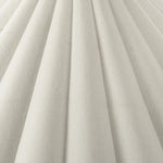 Textures and deep hues unite for this floor lamp's beautiful glow. The scalloped shade features a creamy white canvas exterior covering an antiqued brass interior, and wrought iron pull chains adjust each lightbulb in Baroque-era form Amethyst Home provides interior design, new home construction design consulting, vintage area rugs, and lighting in the Boston metro area.