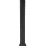 Textures and contrasting hues unite for this table lamp's beautiful glow. The overscale scalloped shade features a creamy white canvas exterior covering an antiqued brass interior, and wrought iron pull chains adjust each lightbulb in Baroque-era form Amethyst Home provides interior design, new home construction design consulting, vintage area rugs, and lighting in the Des Moines metro area.