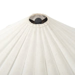 Textures and contrasting hues unite for this table lamp's beautiful glow. The overscale scalloped shade features a creamy white canvas exterior covering an antiqued brass interior, and wrought iron pull chains adjust each lightbulb in Baroque-era form Amethyst Home provides interior design, new home construction design consulting, vintage area rugs, and lighting in the Monterey metro area.