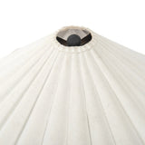 Textures and contrasting hues unite for this table lamp's beautiful glow. The overscale scalloped shade features a creamy white canvas exterior covering an antiqued brass interior, and wrought iron pull chains adjust each lightbulb in Baroque-era form Amethyst Home provides interior design, new home construction design consulting, vintage area rugs, and lighting in the Monterey metro area.