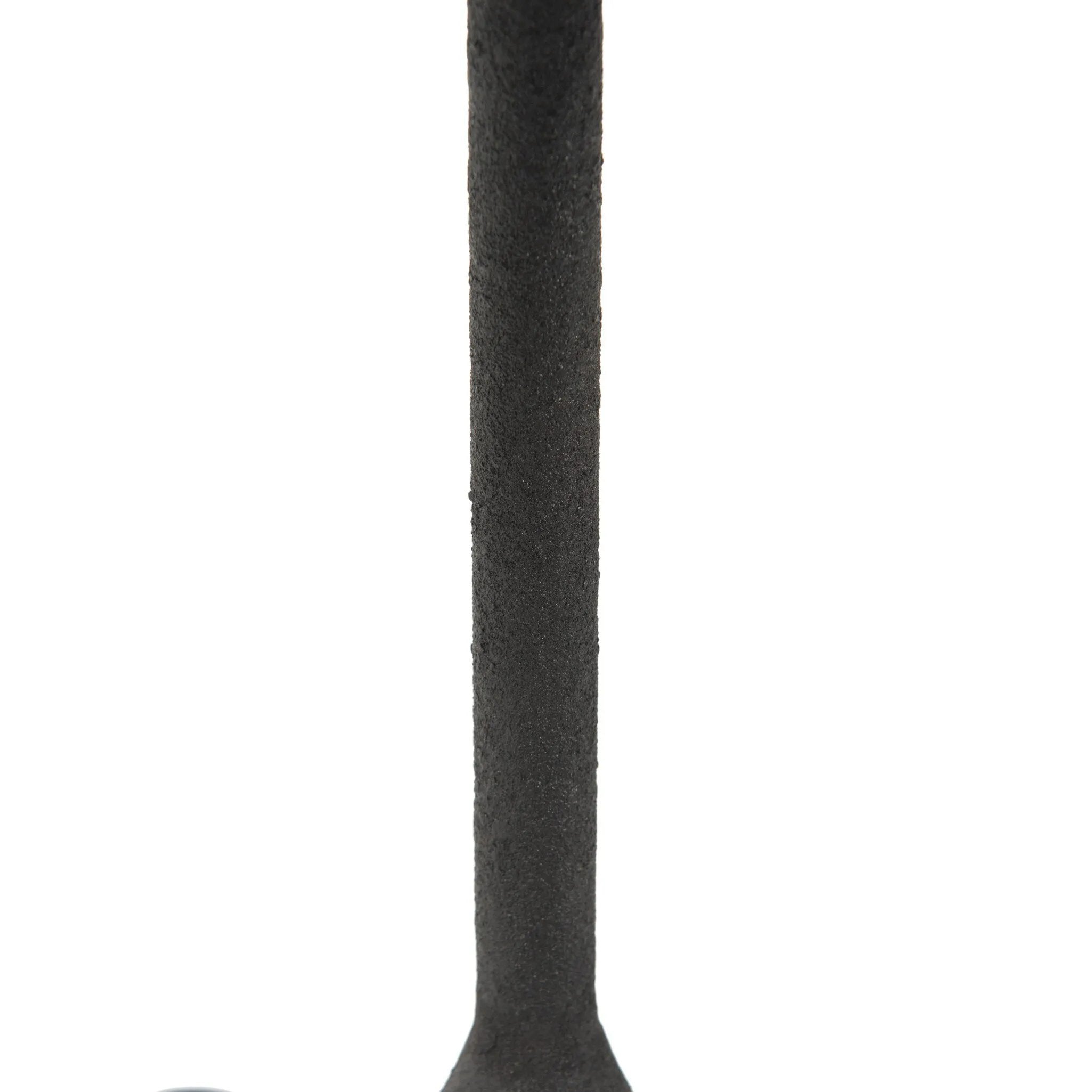 Textures and deep hues unite for this table lamp's beautiful glow. The overscale scalloped shade features a dark canvas exterior covering an antiqued brass interior, and wrought iron pull chains adjust each lightbulb in Baroque-era form Amethyst Home provides interior design, new home construction design consulting, vintage area rugs, and lighting in the Calabasas metro area.