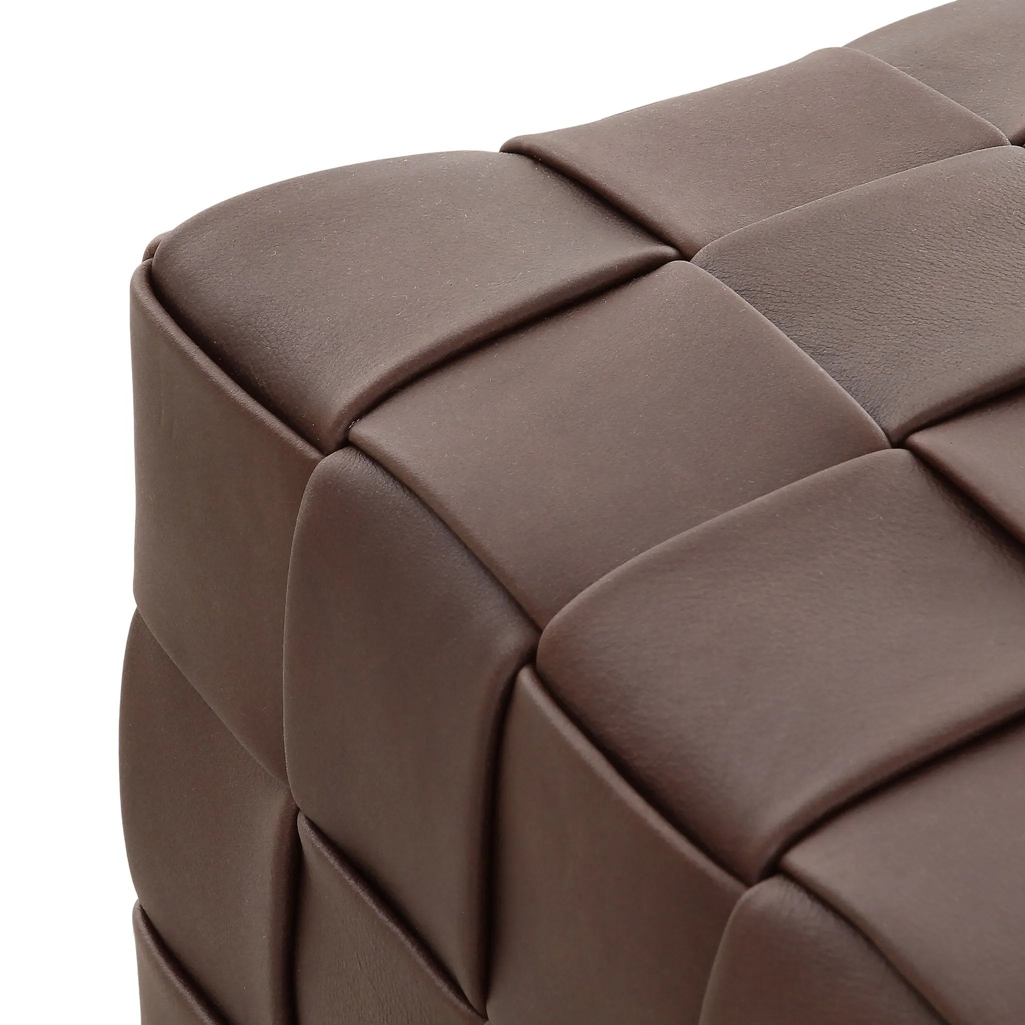 Featuring Flores Lorento Cigar Ottoman by Four Hands at Amethyst Home. Soft, specialized top-grain leather is hand-woven, crafting a look of a treasured vintage find. Use as bonus seating or style with a tray for an extra surface.Overall Dimensions: 19.50"w x 19.50"d x 17.00"hWeight : 31.31 lbsMaterials: Top Grain Leather, Solid Oak, 100% Polyester. Amethyst Home provides interior design, new home construction design consulting, vintage area rugs, and lighting in the Austin metro area.