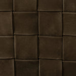 Soft, specialized top-grain leather is hand-woven, crafting a look of a treasured vintage find. Use as bonus seating or style with a tray for an extra surface Amethyst Home provides interior design, new home construction design consulting, vintage area rugs, and lighting in the Newport Beach metro area.
