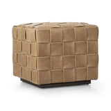 Featuring Flores Palermo Drift Ottoman by Four Hands at Amethyst Home. Soft, specialized top-grain leather is hand-woven, crafting a look of a treasured vintage find. Use as bonus seating or style with a tray for an extra surface.Overall Dimensions: 19.50"w x 19.50"d x 17.00"hWeight : 31.31 lbsMaterials: Top Grain Leather, Solid Oak, 100% Polyester. Amethyst Home provides interior design, new home construction design consulting, vintage area rugs, and lighting in the Alpharetta metro area.
