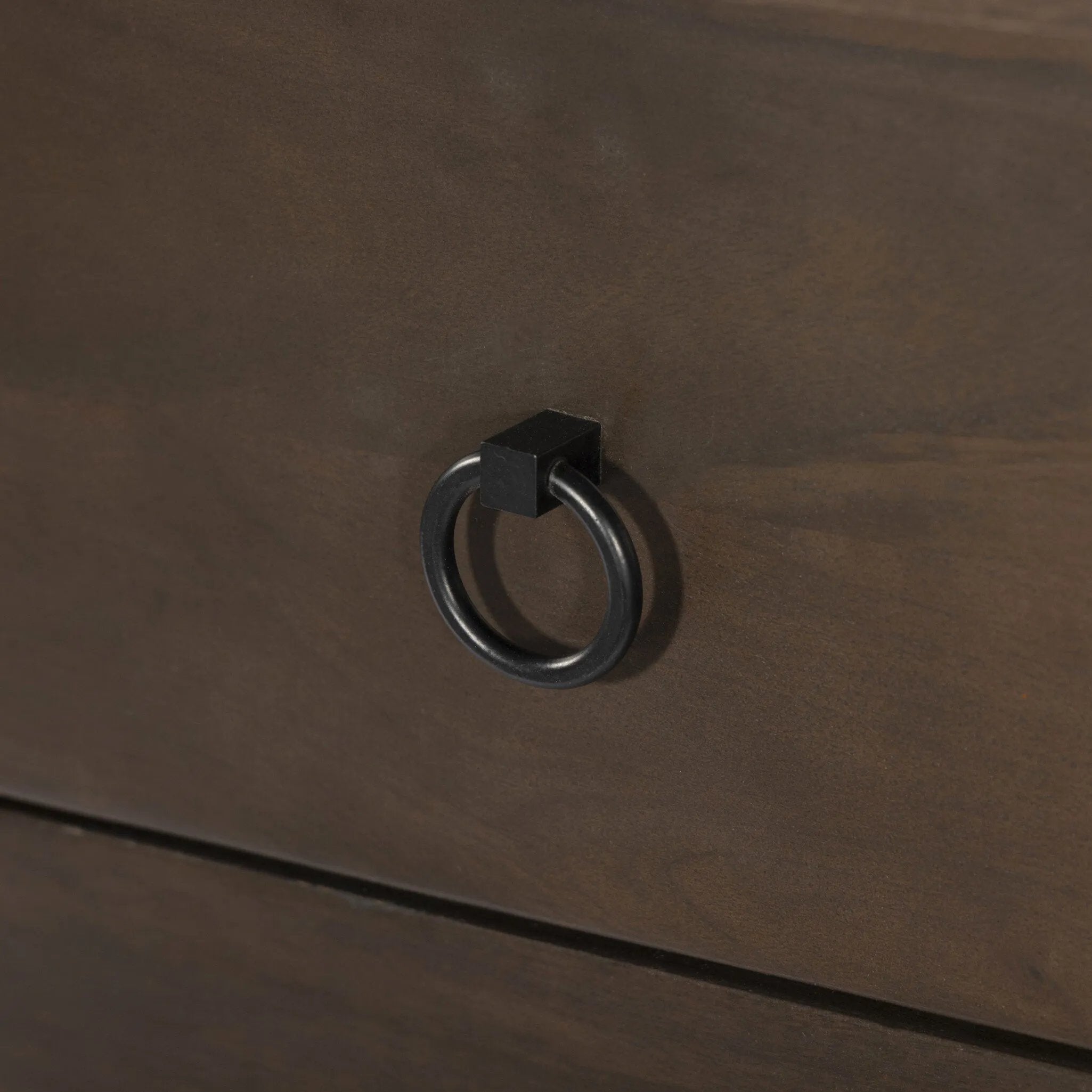 Inspired by French antique design, this dresser stands on round tapered legs with a prominent overhang top. Made of mango wood with cast iron key ring pulls, six drawers make it a versatile addition to the bedroom Amethyst Home provides interior design, new home construction design consulting, vintage area rugs, and lighting in the Alpharetta metro area.