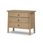 Featuring Freddie Caramel Mango Chest by Four Hands at Amethyst Home. Inspired by French antique design, this dresser stands on round tapered legs with a prominent overhang top. Made of mango wood with cast iron key ring pulls, three drawers make it a versatile choice as a dresser or nightstand.Overall Dimensions: 40.00"w x 20.00"d x 34.00"hWeight : 108.03 . Amethyst Home provides interior design, new home construction design consulting, vintage area rugs, and lighting in the Calabasas metro area.