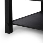 Featuring Gardendale Stained Black Oak Veneer Kitchen Island by Four Hands at Amethyst Home. Introduce elegance and functionality to your kitchen with the Gardendale Stained Black Oak Veneer Kitchen Island. This sleek and sturdy island features a stained black oak veneer, providing a modern and sophisticated look. Perfect for preparing meals and entertaining g. Amethyst Home provides interior design, new home construction design consulting, vintage area rugs, and lighting in the Dallas metro area.