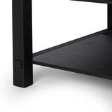 Featuring Gardendale Stained Black Oak Veneer Kitchen Island by Four Hands at Amethyst Home. Introduce elegance and functionality to your kitchen with the Gardendale Stained Black Oak Veneer Kitchen Island. This sleek and sturdy island features a stained black oak veneer, providing a modern and sophisticated look. Perfect for preparing meals and entertaining g. Amethyst Home provides interior design, new home construction design consulting, vintage area rugs, and lighting in the Dallas metro area.