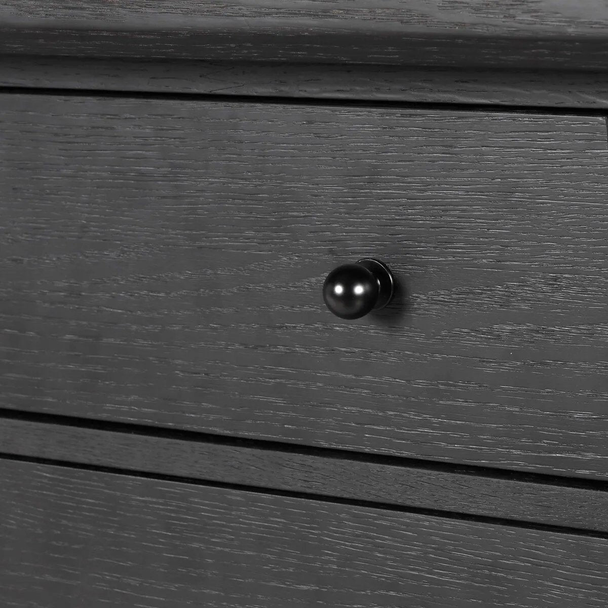 Featuring Gardendale Stained Black Oak Veneer Kitchen Island by Four Hands at Amethyst Home. Introduce elegance and functionality to your kitchen with the Gardendale Stained Black Oak Veneer Kitchen Island. This sleek and sturdy island features a stained black oak veneer, providing a modern and sophisticated look. Perfect for preparing meals and entertain. Amethyst Home provides interior design, new home construction design consulting, vintage area rugs, and lighting in the Kansas City metro area.