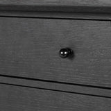 Featuring Gardendale Stained Black Oak Veneer Kitchen Island by Four Hands at Amethyst Home. Introduce elegance and functionality to your kitchen with the Gardendale Stained Black Oak Veneer Kitchen Island. This sleek and sturdy island features a stained black oak veneer, providing a modern and sophisticated look. Perfect for preparing meals and entertain. Amethyst Home provides interior design, new home construction design consulting, vintage area rugs, and lighting in the Kansas City metro area.