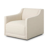 Streamlined proportions meet a reimagined traditional silhouette. Inset with a smooth swivel base, the chair features refined, sleek dimensions and a tiered, upholstered seat deck for a tailored look.As enthusiasts of organic modern design at Amethyst, we love the warm modern inspired Gianna Swivel Chair - Antwerp Natural. Amethyst Home provides interior design, new home construction design consulting, vintage area rugs, and lighting in the Tampa metro area.