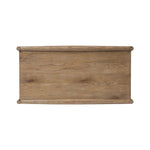 A rustic oak bar cabinet shapes subtly curved corners, bringing a handcrafted look to a minimalist form. Fixed center shelves, functional drawers and glass fronts for open display. Simple hardware is finished in an aged bronze Amethyst Home provides interior design, new home construction design consulting, vintage area rugs, and lighting in the Los Angeles metro area.