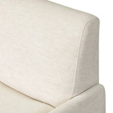 A bold design inspired by Italian modernism. Made from Crypton® performance fabric, with a wide format that contrasts slimmer chamfered legs and a thin metal footrest. The result: A beautiful balance of scale, perfectly sized for the counter. Amethyst Home provides interior design, new home construction design consulting, vintage area rugs, and lighting in the Monterey metro area.