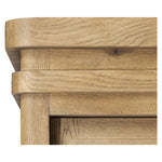 Featuring Grand Honey  Brown Oak Veneer Cabinet by Four Hands at Amethyst Home. Large, traditional cabinetry of honey-finished oak brings a timeless look — and plenty of storage — to any room in the house. Sliding glass doors modernize this heritage-inspired piece, so you can style your favorite books and belongings. Six roomy drawers create endless st. Amethyst Home provides interior design, new home construction design consulting, vintage area rugs, and lighting in the Salt Lake City metro area.