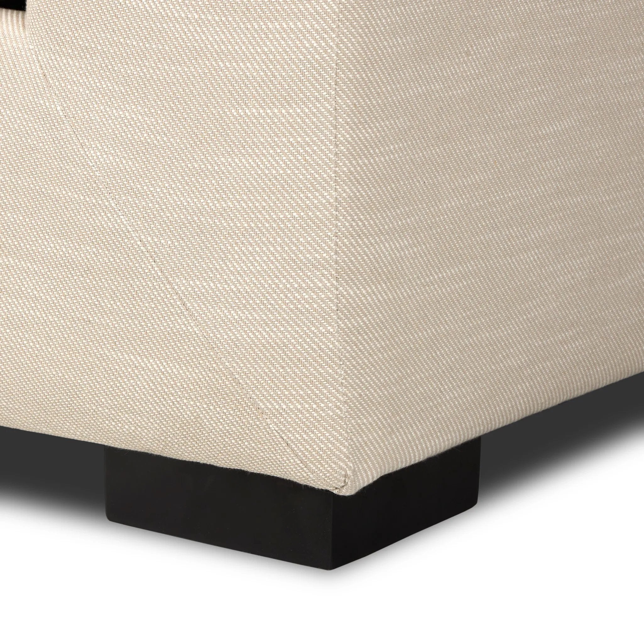 Welcome to the modern lounging essential. A timeless track arm sofa is upholstered in a neutral oatmeal performance fabric and finished with wooden block legs. Performance fabrics are specially created to withstand spills, stains, high traffic and wear, ensuring long-term comfort and unmatched durability Amethyst Home provides interior design, new home construction design consulting, vintage area rugs, and lighting in the Salt Lake City metro area.