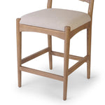 Featuring Haddon Antwerp Natural Counter Stool by Four Hands at Amethyst Home. A curved back wrapped and textural woven paper cord take this everyday counter stool to new heights. Natural nettlewood frames a linen-blend seat for a clean look.Overall Dimensions: 19.75"w x 23.25"d x 39.25"hWeight : 19.51 lbsMaterials: 39% Linen, 35% Cotton, 26% Polyester, Solid N. Amethyst Home provides interior design, new home construction design consulting, vintage area rugs, and lighting in the Tampa metro area.