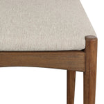 A curved back wrapped and textural woven paper cord take this everyday dining chair to new heights. FSC®-certified teak frames a tightly woven seat for a clean, monochromatic look. Cover or store inside during inclement weather and when not in use. Amethyst Home provides interior design, new home construction design consulting, vintage area rugs, and lighting in the Boston metro area.