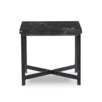 Featuring Hammered Charcoal Marble Iron End Table by Four Hands at Amethyst Home. An open, hand-hammered base of black iron supports a squared top of charcoal marble, for a beautifully streamlined look with rustic vibes.Overall Dimensions: 24.00"w x 24.00"d x 22.25"hWeight : 89.90 lbsMaterials: Solid Marble, Iron, Engineered Hardwood. Amethyst Home provides interior design, new home construction design consulting, vintage area rugs, and lighting in the Park City metro area.