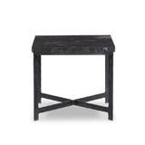 Featuring Hammered Charcoal Marble Iron End Table by Four Hands at Amethyst Home. An open, hand-hammered base of black iron supports a squared top of charcoal marble, for a beautifully streamlined look with rustic vibes.Overall Dimensions: 24.00"w x 24.00"d x 22.25"hWeight : 89.90 lbsMaterials: Solid Marble, Iron, Engineered Hardwood. Amethyst Home provides interior design, new home construction design consulting, vintage area rugs, and lighting in the Salt Lake City metro area.