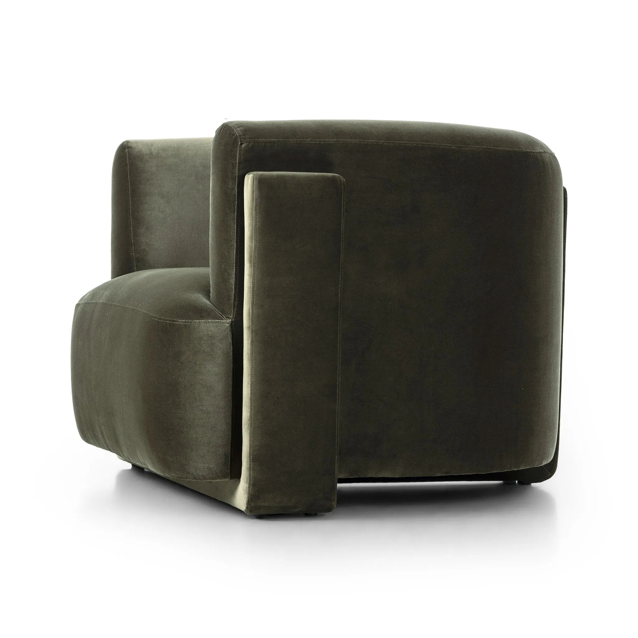 Featuring Hartley Surrey Olive Chair by Four Hands at Amethyst Home. A true showstopper. A fully upholstered outer frame cradles this classic chair upholstered in a velvety olive fabric.Overall Dimensions: 42.00"w x 39.00"d x 29.50"hWeight : 91.49 lbsMaterials: 76.8% Cotton, 23.2% Polyester. Amethyst Home provides interior design, new home construction design consulting, vintage area rugs, and lighting in the Alpharetta metro area.