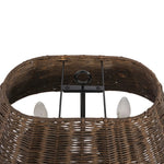 Featuring Harwick Jet Black Table Lamp by Four Hands at Amethyst Home. Craft a warm vibe in any space with a texture-driven table lamp of brown-finished rattan. Black iron shapes a double-arm base with traditional ogee-edge detailing, while a pill-shaped woven shade lets light through to set just the right mood.Overall Dimensions: 20.00"w x 14.00"d x 19.50"h. Amethyst Home provides interior design, new home construction design consulting, vintage area rugs, and lighting in the Portland metro area.