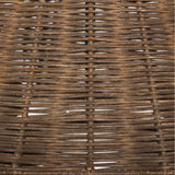 Featuring Harwick Jet Black Table Lamp by Four Hands at Amethyst Home. Craft a warm vibe in any space with a texture-driven table lamp of brown-finished rattan. Black iron shapes a double-arm base with traditional ogee-edge detailing, while a pill-shaped woven shade lets light through to set just the right mood.Overall Dimensions: 20.00"w x 14.00"d x 19.50. Amethyst Home provides interior design, new home construction design consulting, vintage area rugs, and lighting in the Scottsdale metro area.