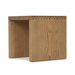 Simple waterfall shaping defined by subtle details. Grain-rich ash offers plenty of movement across the wood, meeting in a prominent scallop cutout detail on each edge for a bold addition of character to this end table. A design collaboration by Amber Lewis and Four Hands. Amethyst Home provides interior design, new home construction design consulting, vintage area rugs, and lighting in the Newport Beach metro area.